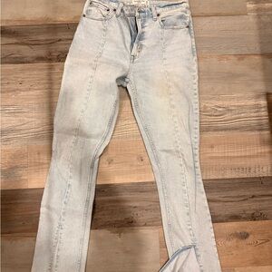 Abercrombie & Fitch Women's Light Wash Straight Leg Jeans